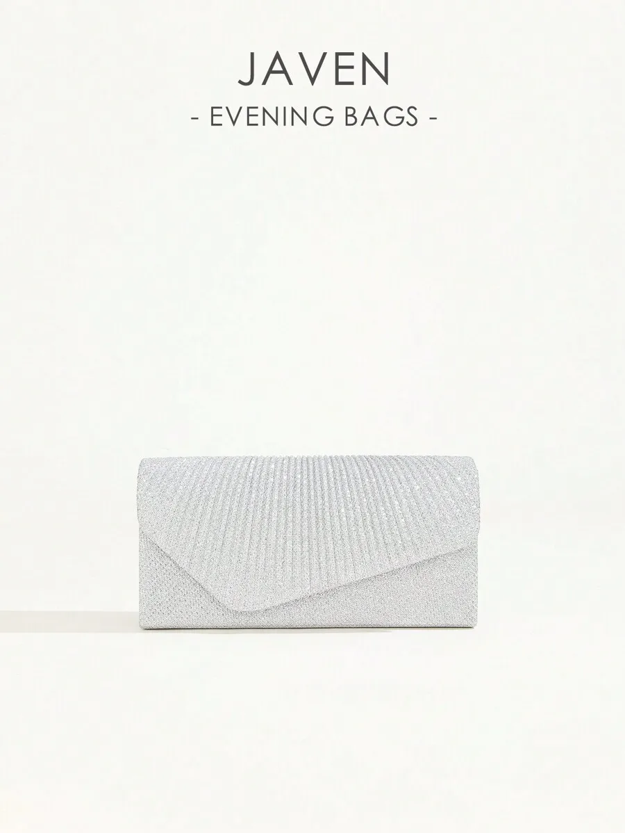 Sparkly Pleated Metallic Envelope Clutch For Formal Evening Events Wedding Prom Banquet
Sparkly Pleated Metallic Envelope Clutch For Formal Evening Events Wedding Prom Banquet