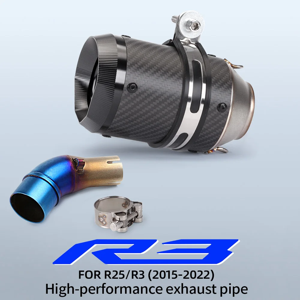 51mm Motorcycle Exhaust Middle Manifold Pipe Slip-On System For Yamaha YZF-R3 R25 2015-2022
51mm Motorcycle Exhaust Middle Manifold Pipe Slip-On System For Yamaha YZF-R3 R25 2015-2022