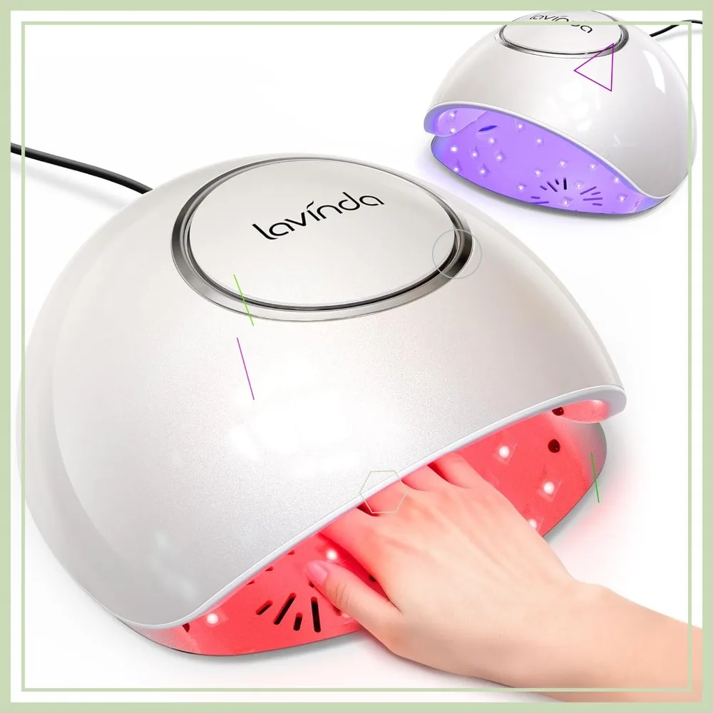 2-in-1 UV LED Nail Lamp with Red Light Skincare, 54W Fast Curing Gel Dryer, Auto Sensor & 4+2 Timer Settings for Salon Home
2-in-1 UV LED Nail Lamp with Red Light Skincare, 54W Fast Curing Gel Dryer, Auto Sensor & 4+2 Timer Settings for Salon Home
