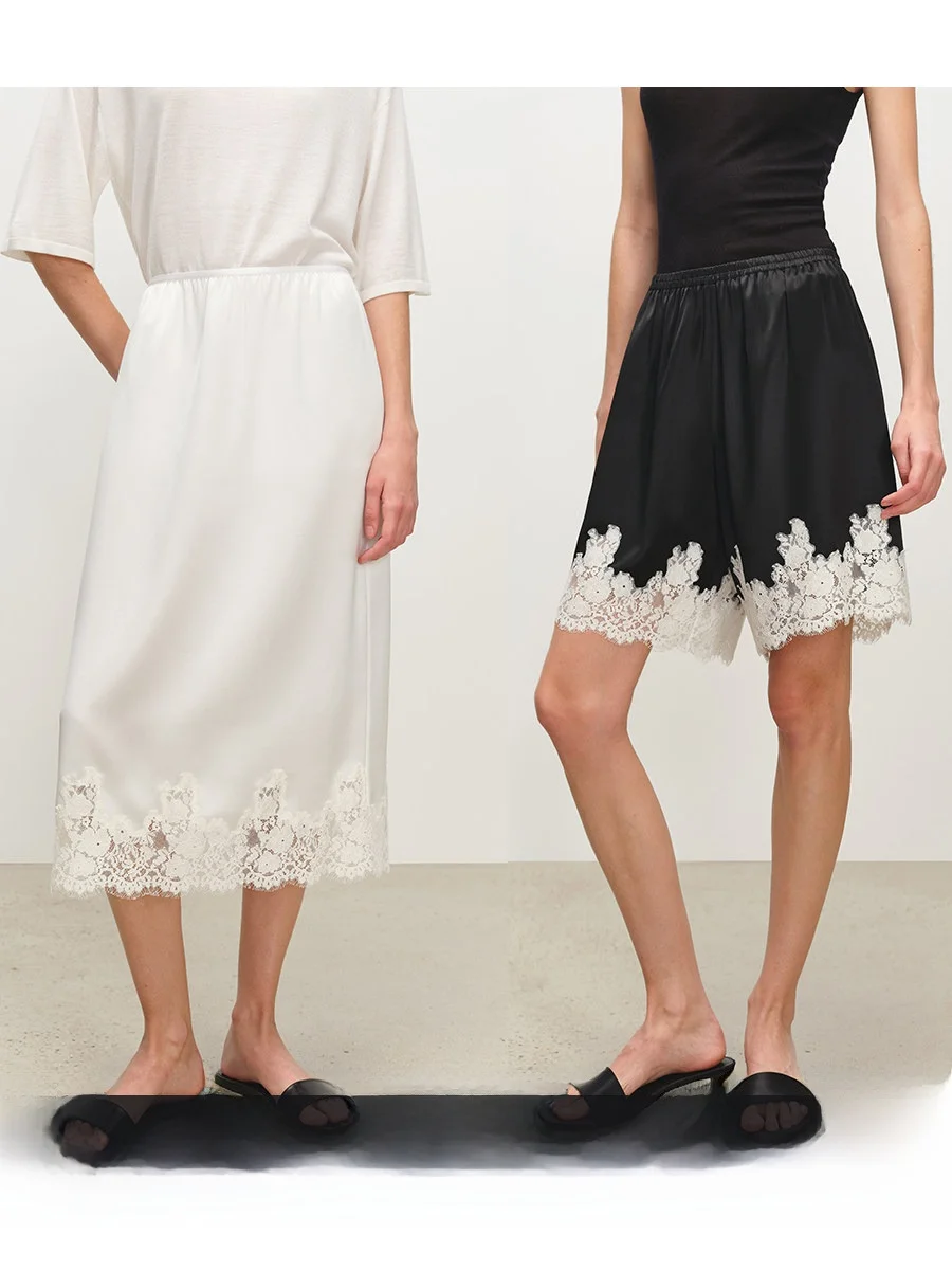 Romantic White Lace Half Skirt with Back Split by MSBEAST Polyester And Acetate Fiber Straight Leg Elastic Waist Design
Romantic White Lace Half Skirt with Back Split by MSBEAST Polyester And Acetate Fiber Straight Leg Elastic Waist Design