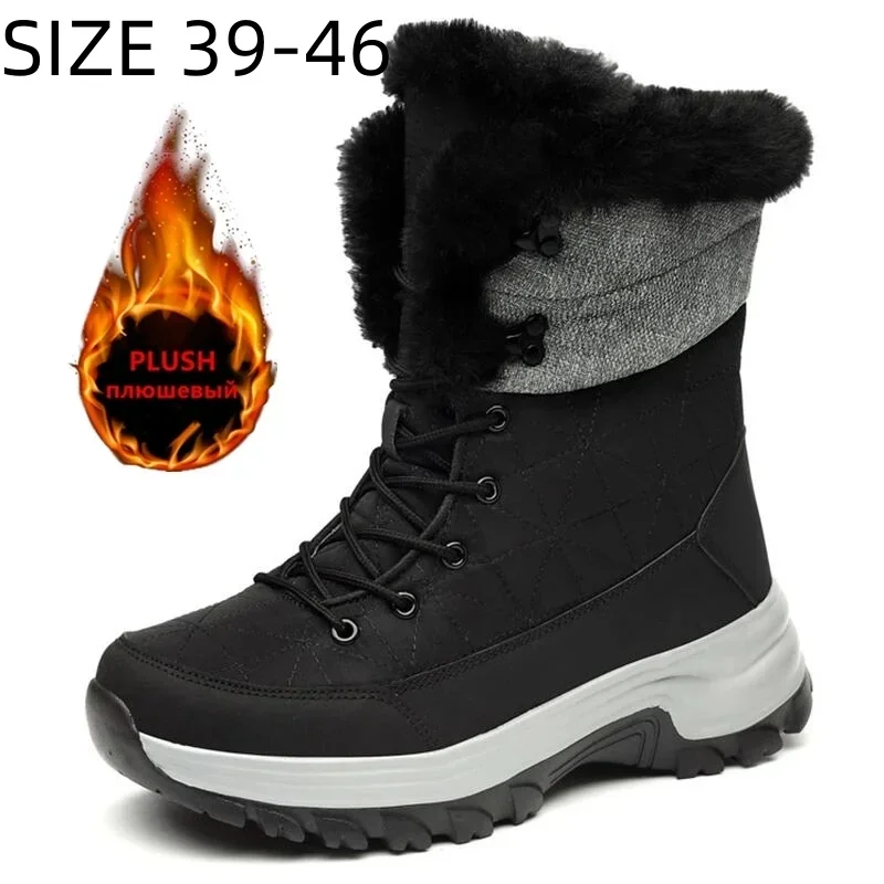New High Top Men's Boots Warm Plush Men Snow Boots Waterproof Winter Anti-Slip Thick Bottom Ankle Boots Work Sneakers Size 39-46
New High Top Men's Boots Warm Plush Men Snow Boots Waterproof Winter Anti-Slip Thick Bottom Ankle Boots Work Sneakers Size 39-46