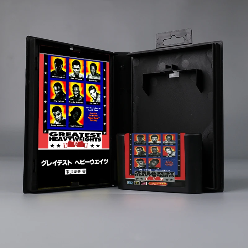 Greatest Heavyweights JAP cover 16bit MD game card with box with manual for Sega Genesis Megadrive console
Greatest Heavyweights JAP cover 16bit MD game card with box with manual for Sega Genesis Megadrive console