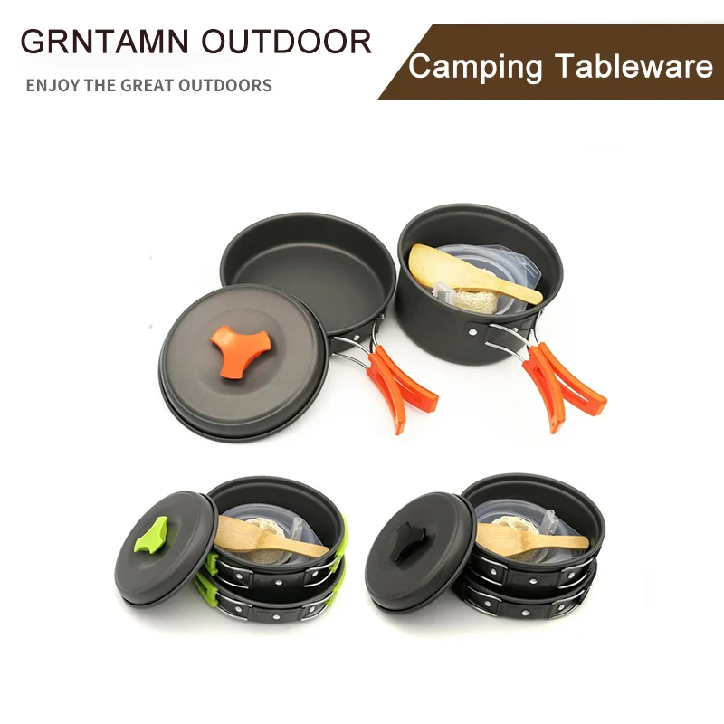 Camping Cookware Mess Kit Gear Camp Accessories Equipment Pots and Pans Set
Camping Cookware Mess Kit Gear Camp Accessories Equipment Pots and Pans Set