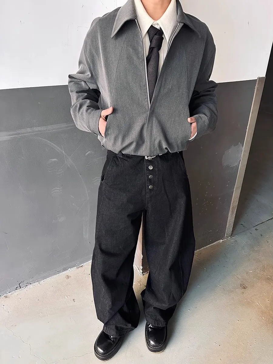 American Retro Cleanfit Button Black Original Jeans Men's Loose Wide Leg Pants Women's Casual Wear Crossbody Baggy Jeans
American Retro Cleanfit Button Black Original Jeans Men's Loose Wide Leg Pants Women's Casual Wear Crossbody Baggy Jeans