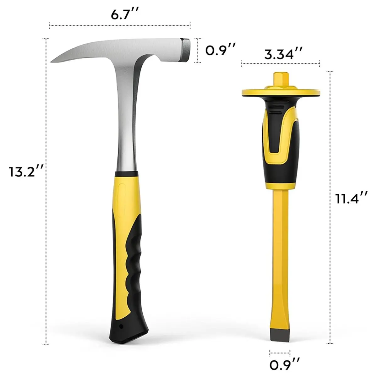 BHBL 5 PCS/SET Geology Rock Pick Equipment Kit, 32 Oz. Rock Hammer with Chisel Safety Glasses Whistle
BHBL 5 PCS/SET Geology Rock Pick Equipment Kit, 32 Oz. Rock Hammer with Chisel Safety Glasses Whistle