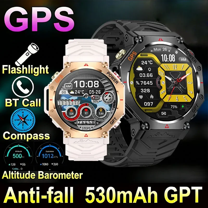 Smart Watch Sports Waterproof Heart Rate Blood Oxygen Monitor Bluetooth Call GPS Compass Fitness Tracker for Outdoor Activities
Smart Watch Sports Waterproof Heart Rate Blood Oxygen Monitor Bluetooth Call GPS Compass Fitness Tracker for Outdoor Activities