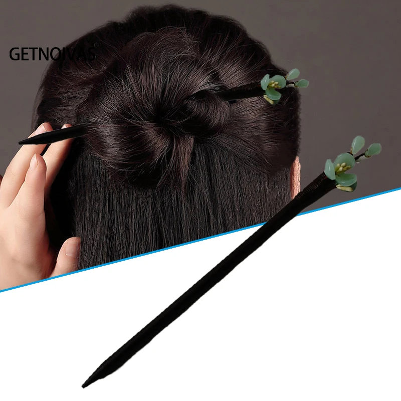 Floral Hair Pins Handmade Wooden Twist Bun Pin Chopsticks Flower Hair Clips Chinese Hair Stick Hanfu Headdress Hair Accessories
Floral Hair Pins Handmade Wooden Twist Bun Pin Chopsticks Flower Hair Clips Chinese Hair Stick Hanfu Headdress Hair Accessories