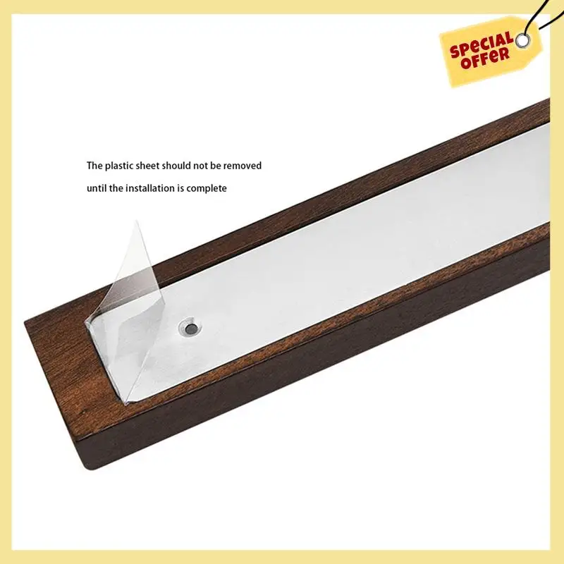-BABQ 2X Wooden Strip Magnetic Knife Holder Wall Mount For Metal Knives Wood Block Magnet Knives Rack Kitchen Tool
-BABQ 2X Wooden Strip Magnetic Knife Holder Wall Mount For Metal Knives Wood Block Magnet Knives Rack Kitchen Tool