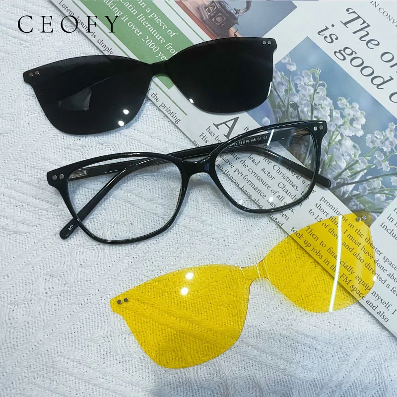 Ceofy Women Glasses Frame Retro Classical Optical Polarized Sunglasses Night Vision Clip On Magnet Prescription Eyeglasses Frame
Ceofy Women Glasses Frame Retro Classical Optical Polarized Sunglasses Night Vision Clip On Magnet Prescription Eyeglasses Frame
