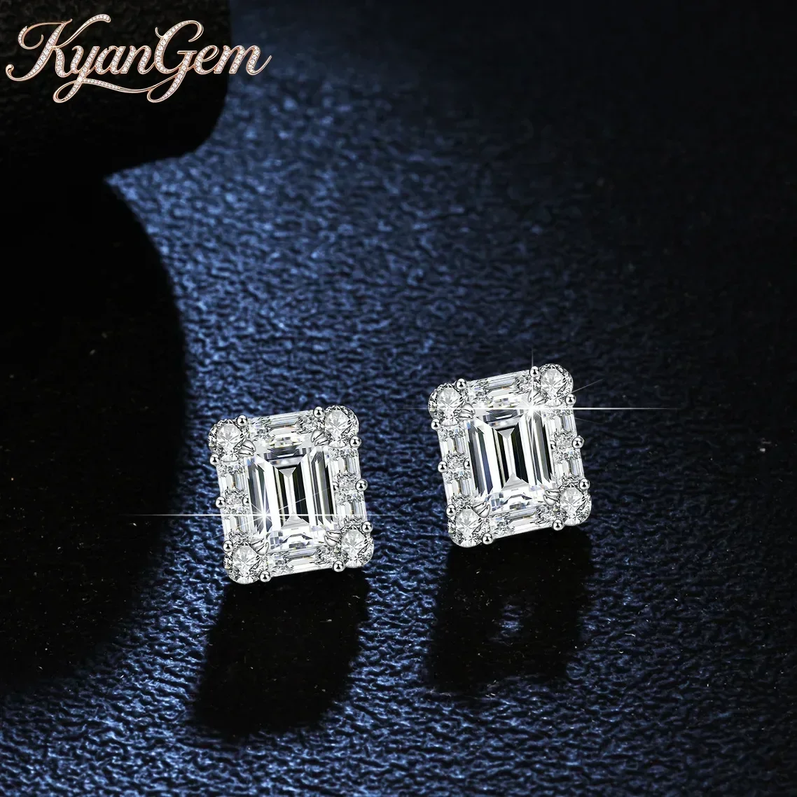 KyanGem 18K Gold Inlaid 2-carat Diamond Emerald-cut Leaf Shape Earrings for Women, Four Claw Rectangular Moissanite Earrings
KyanGem 18K Gold Inlaid 2-carat Diamond Emerald-cut Leaf Shape Earrings for Women, Four Claw Rectangular Moissanite Earrings