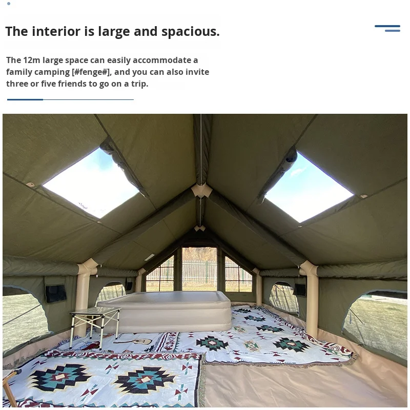 STLFSummer Night 12 ㎡ Cotton Fabric Portable Air Tent Breathable Rainproof with Sunshade for Outdoor Camping
STLFSummer Night 12 ㎡ Cotton Fabric Portable Air Tent Breathable Rainproof with Sunshade for Outdoor Camping