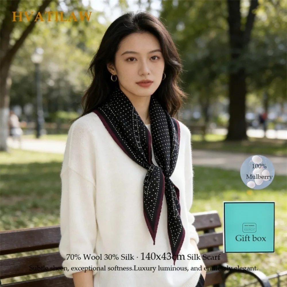 New Soft Silk Wool Scarf Women 70% Wool 30% Silk Blend Shawl Wrap Elegant Lightweight Pashmina Neck Scarf Bandana Luxury Gifts
New Soft Silk Wool Scarf Women 70% Wool 30% Silk Blend Shawl Wrap Elegant Lightweight Pashmina Neck Scarf Bandana Luxury Gifts