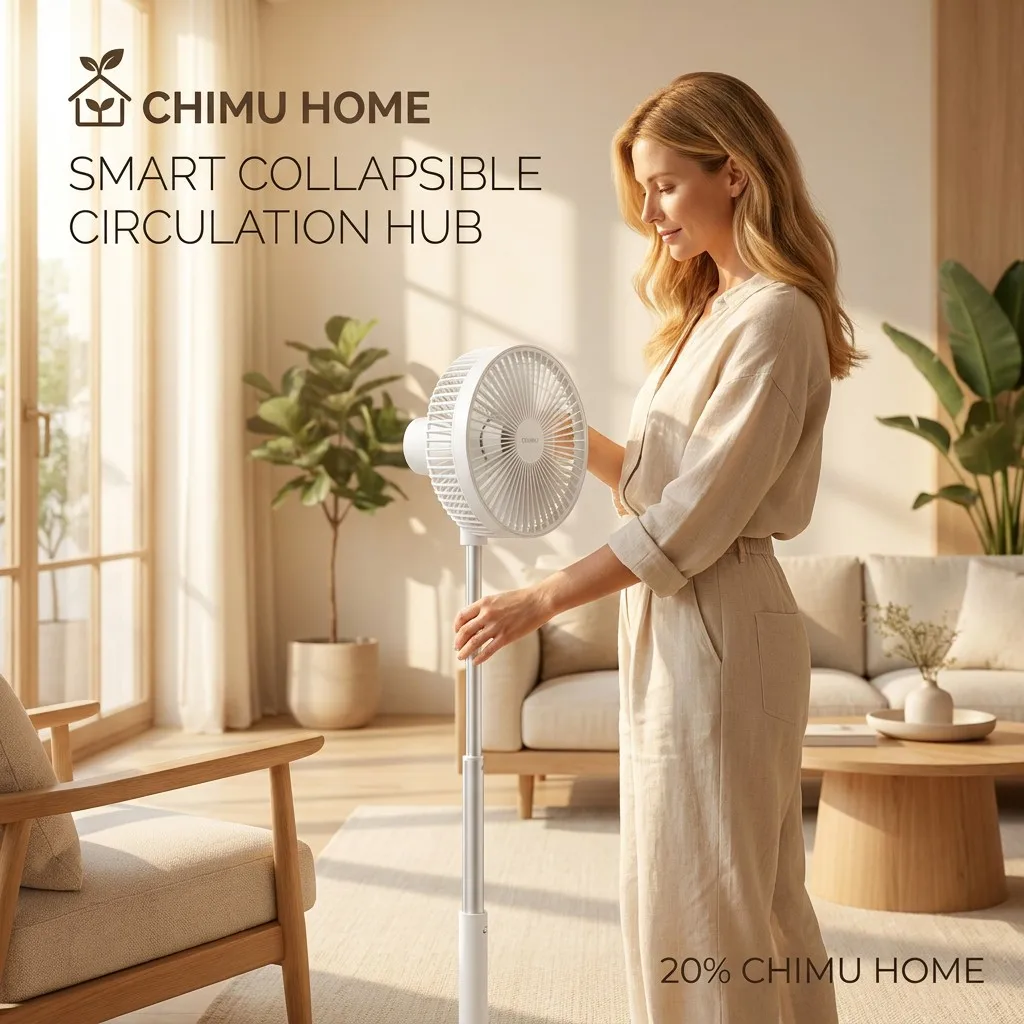 【CHIMU HOME】Smart Collapsible Circulation Hub Telescopic Standing Fan 7200mAh Battery 80° Oscillation for Office Bedroom
【CHIMU HOME】Smart Collapsible Circulation Hub Telescopic Standing Fan 7200mAh Battery 80° Oscillation for Office Bedroom