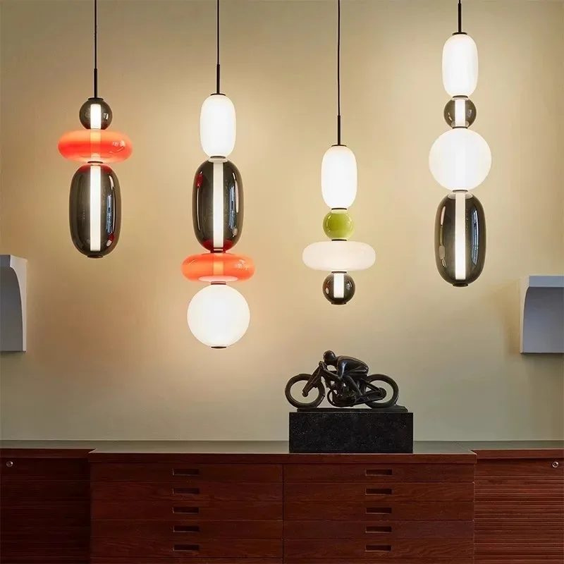 Modern Bedside Chandelier Creative Color Candy Pendant Lamp Italian Design Restaurant Display Window Glass Pendant Lamp
Modern Bedside Chandelier Creative Color Candy Pendant Lamp Italian Design Restaurant Display Window Glass Pendant Lamp