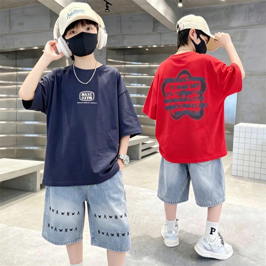 6-16 Year Children Short Sleeve Top And Bottom Clothing Set for Tween Boys Casual Streetwear Outfit Kids New Summer Clothes Suit
6-16 Year Children Short Sleeve Top And Bottom Clothing Set for Tween Boys Casual Streetwear Outfit Kids New Summer Clothes Suit