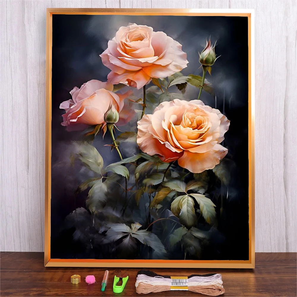 Top Quality Beautiful Rose Flowers Printed Cross Stitch Kits Embroidered Home Decoration Full Pattern Embroidery For Living Room
Top Quality Beautiful Rose Flowers Printed Cross Stitch Kits Embroidered Home Decoration Full Pattern Embroidery For Living Room