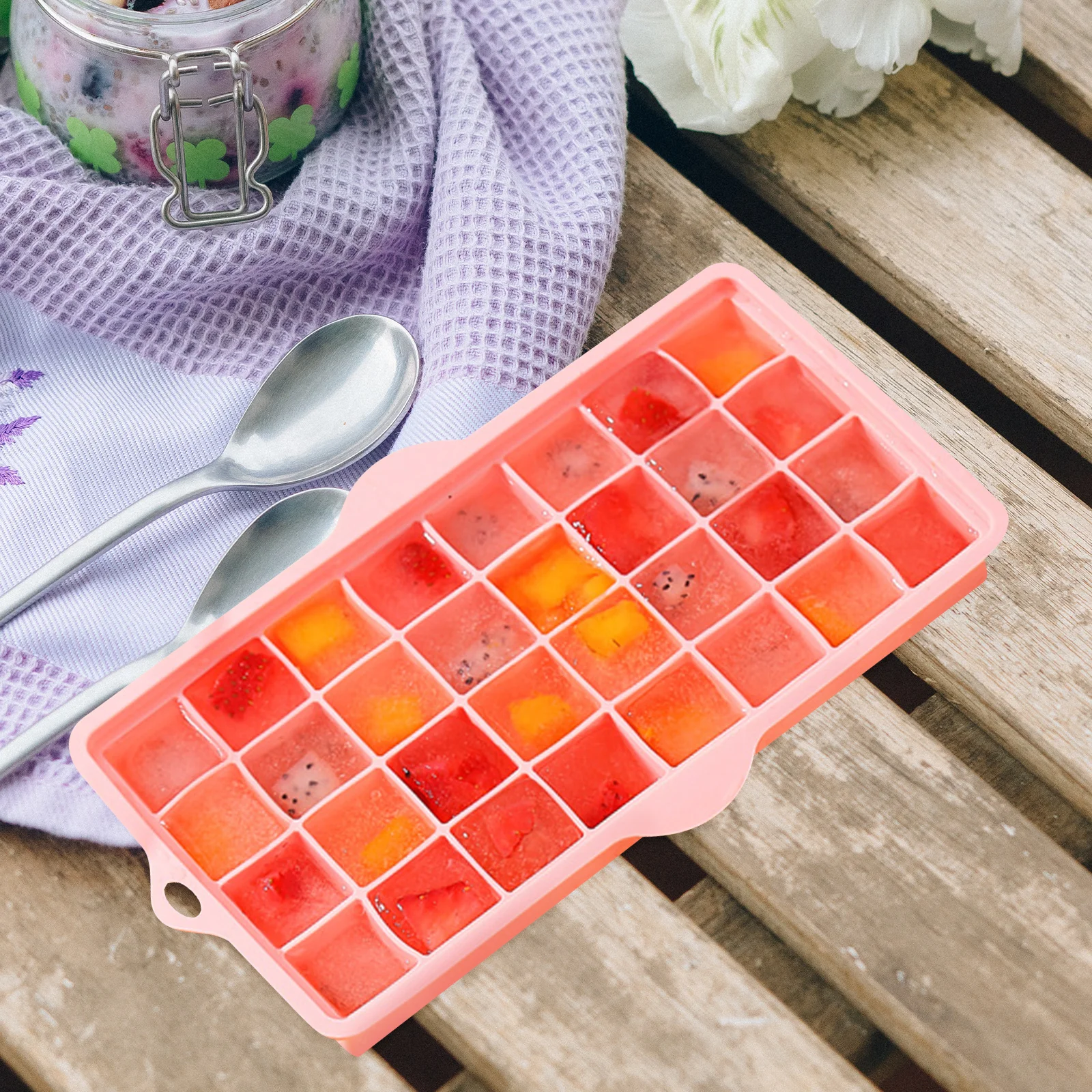 Rectangle Ice Cube Mold 32 Cells Pink Silicone Tray with Cover for Kitchen Household Refrigerator Ice Maker DIY Tool
Rectangle Ice Cube Mold 32 Cells Pink Silicone Tray with Cover for Kitchen Household Refrigerator Ice Maker DIY Tool