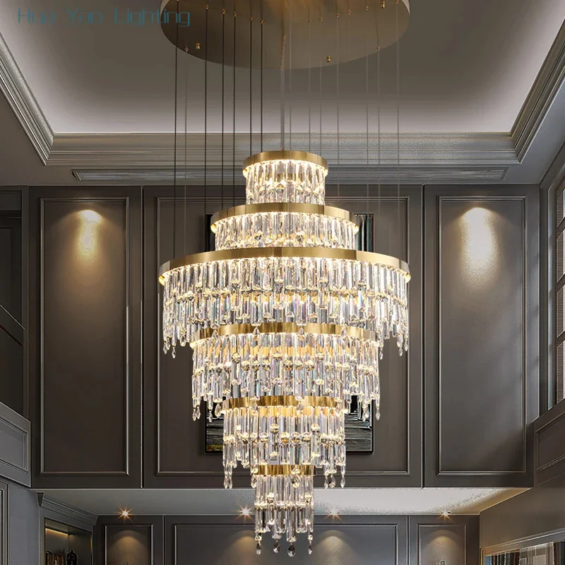 Modern Crystal Chandelier For Staircase Living Room Led Luxury Home Decor Light Creative Design Lamp Gold Round Cristal Lusre
Modern Crystal Chandelier For Staircase Living Room Led Luxury Home Decor Light Creative Design Lamp Gold Round Cristal Lusre