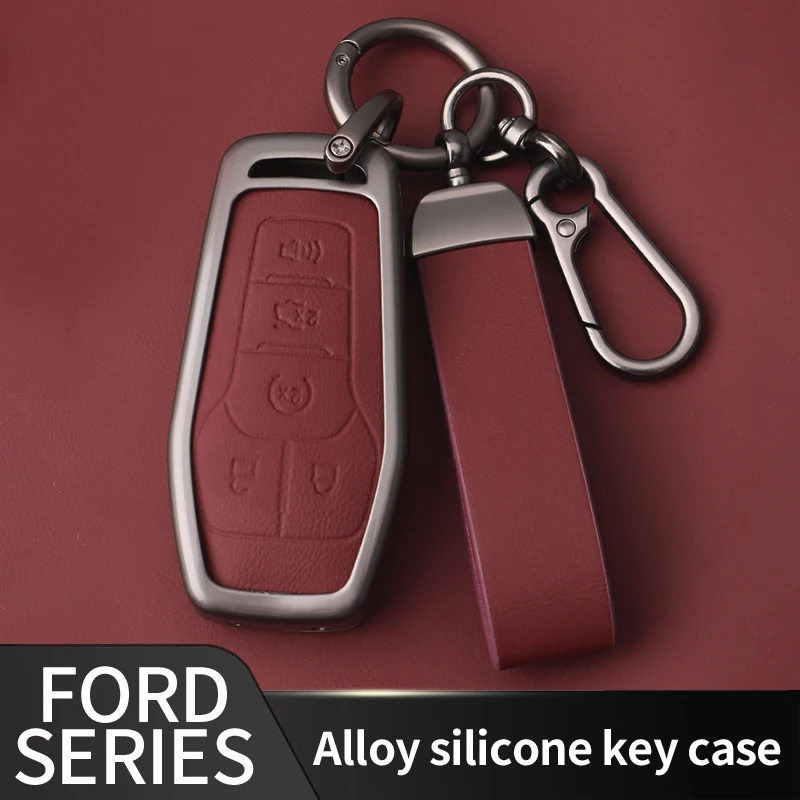 Metal Leather Car Key Case Cover For Ford Fusion Mondeo Mustang F-150 Explorer Edge 2015 2016 2017 2018 Keychain Accessories
Metal Leather Car Key Case Cover For Ford Fusion Mondeo Mustang F-150 Explorer Edge 2015 2016 2017 2018 Keychain Accessories