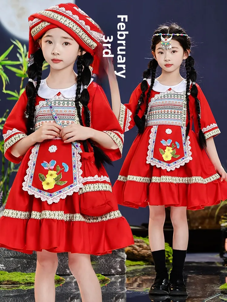 2026 New Guangxi Zhuang Children's Clothing Minori Costume March Tee Miao Ethnic up Girls' Outfit Stage Performance
2026 New Guangxi Zhuang Children's Clothing Minori Costume March Tee Miao Ethnic up Girls' Outfit Stage Performance