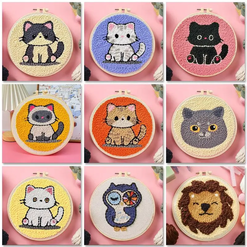 Funny Diy Punch Needle Embroidery Starter Kits For Beginner Adult Animal Handicrafts Poking Embroidery Yarn Painting Arts
Funny Diy Punch Needle Embroidery Starter Kits For Beginner Adult Animal Handicrafts Poking Embroidery Yarn Painting Arts