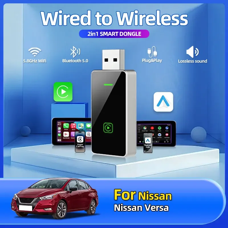 2025 Fashion New 2in1 Wireless Car Play Auto Adapter USB Dongle Smart Mini Box Plug And Play Car Accessories For Nissan Versa
2025 Fashion New 2in1 Wireless Car Play Auto Adapter USB Dongle Smart Mini Box Plug And Play Car Accessories For Nissan Versa