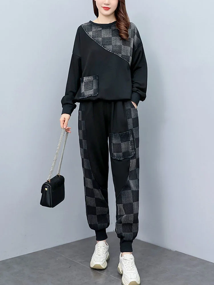 Autumn Winter Women Denim Set 2023 Large size 2 Piece Set Female Coat Harem Pants Loose Casual Fashion Ladies Two Pieces Set 3XL
Autumn Winter Women Denim Set 2023 Large size 2 Piece Set Female Coat Harem Pants Loose Casual Fashion Ladies Two Pieces Set 3XL