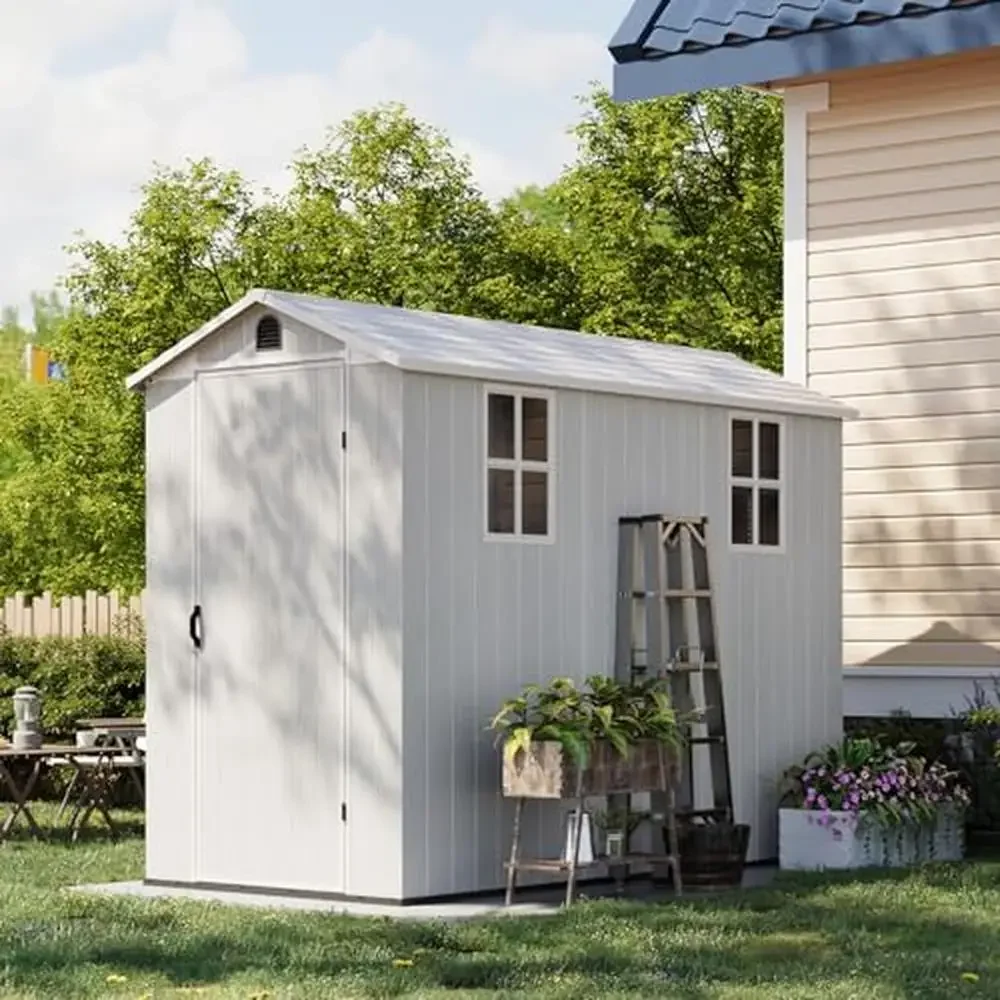 Outdoor Storage Shed with Lockable Door and Resin Floor Base Tool Organizer Garden
Outdoor Storage Shed with Lockable Door and Resin Floor Base Tool Organizer Garden