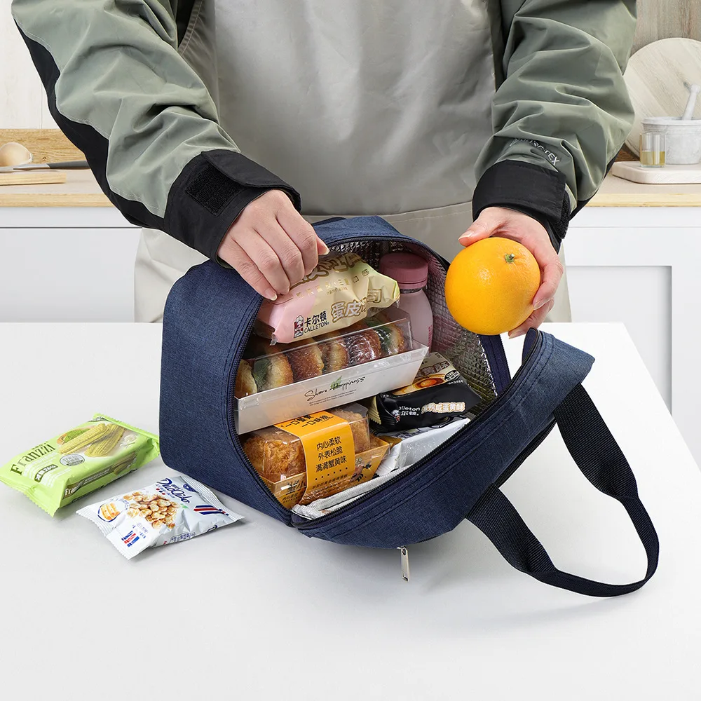 Oxford Cloth Portable Insulated Handbag, Lunch Bento Bag for Office Workers Students
Oxford Cloth Portable Insulated Handbag, Lunch Bento Bag for Office Workers Students