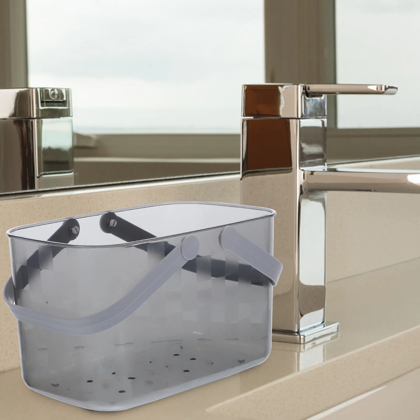 Portable Storage Basket Plastic Shower Baskets Grey Large Size Bathroom Toiletries Sundries Container plastic for shelves
Portable Storage Basket Plastic Shower Baskets Grey Large Size Bathroom Toiletries Sundries Container plastic for shelves