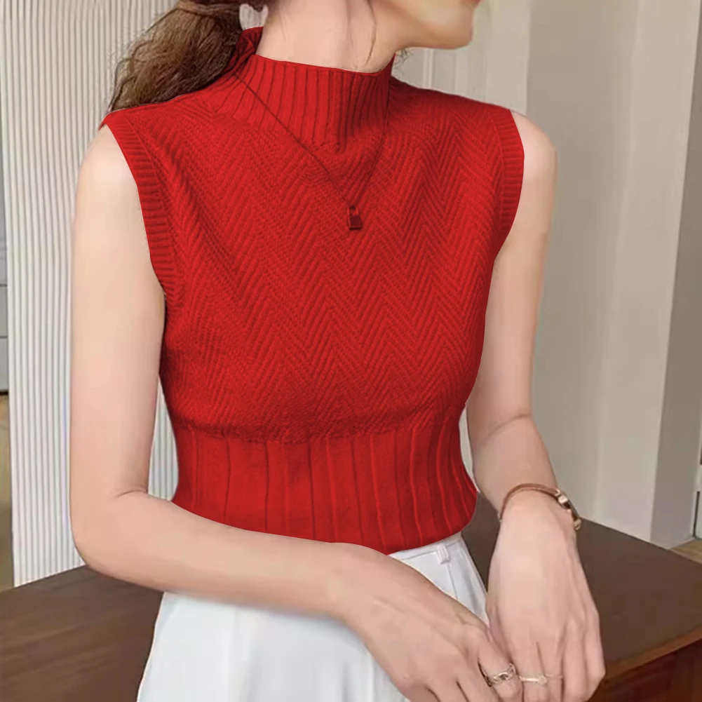 Basic Fitted Top For Daily Wear Sleeveless Knitted Top Basic Simple Top Apricot Sleeveless Knitted Top Regular Length
Basic Fitted Top For Daily Wear Sleeveless Knitted Top Basic Simple Top Apricot Sleeveless Knitted Top Regular Length