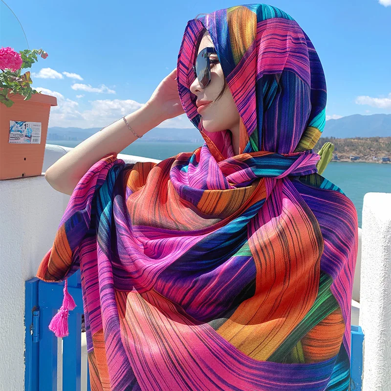 Spring Autumn Holiday Tourism Fashion Sun Protection Shawl Women Elegance Silk Scarf Beach Scarf Chroma Vintage Neckerchief
Spring Autumn Holiday Tourism Fashion Sun Protection Shawl Women Elegance Silk Scarf Beach Scarf Chroma Vintage Neckerchief