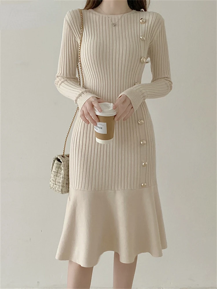Aotvotee Knitting Long Dress for Women Autumn Winter 2023 Fashion Long Sleeve O Neck Vintage DressSolid Solid Slim Mermaid Dress
Aotvotee Knitting Long Dress for Women Autumn Winter 2023 Fashion Long Sleeve O Neck Vintage DressSolid Solid Slim Mermaid Dress