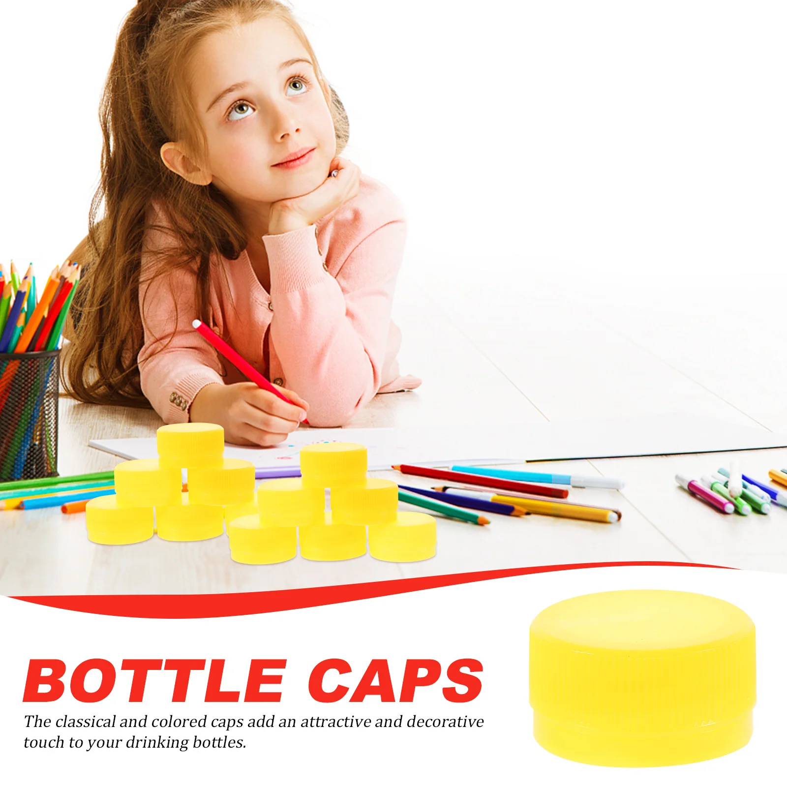 100Pcs Puzzle Drink Bottle Caps Creative Plastic Craft Making Supply for DIY Kids Art Projects Handcraft Accessories
100Pcs Puzzle Drink Bottle Caps Creative Plastic Craft Making Supply for DIY Kids Art Projects Handcraft Accessories