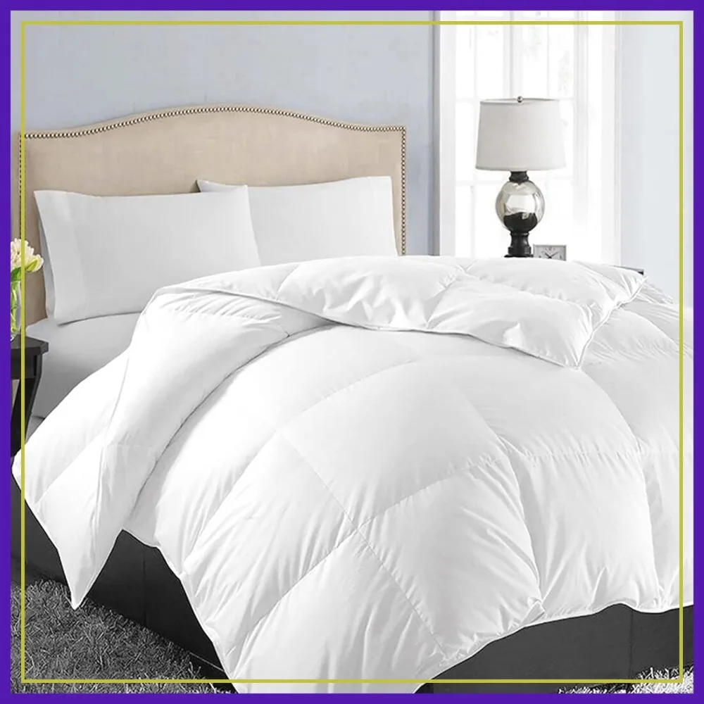Oversized King Down Alternative Comforter - Quilted Duvet Insert for All Seasons, Lightweight with Corner Tabs, White 98x116 Inches
Oversized King Down Alternative Comforter - Quilted Duvet Insert for All Seasons, Lightweight with Corner Tabs, White 98x116 Inches