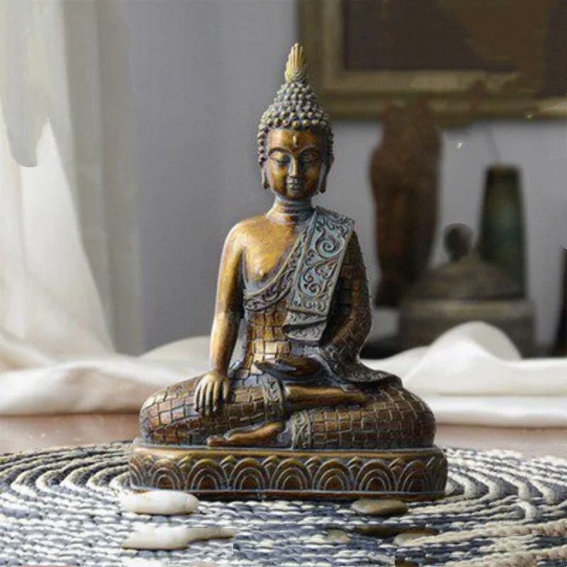 Thai style Tibetan Buddhist resin carving Shakyamuni Buddha statue home decoration desktop ornament exquisite handicrafts
Thai style Tibetan Buddhist resin carving Shakyamuni Buddha statue home decoration desktop ornament exquisite handicrafts