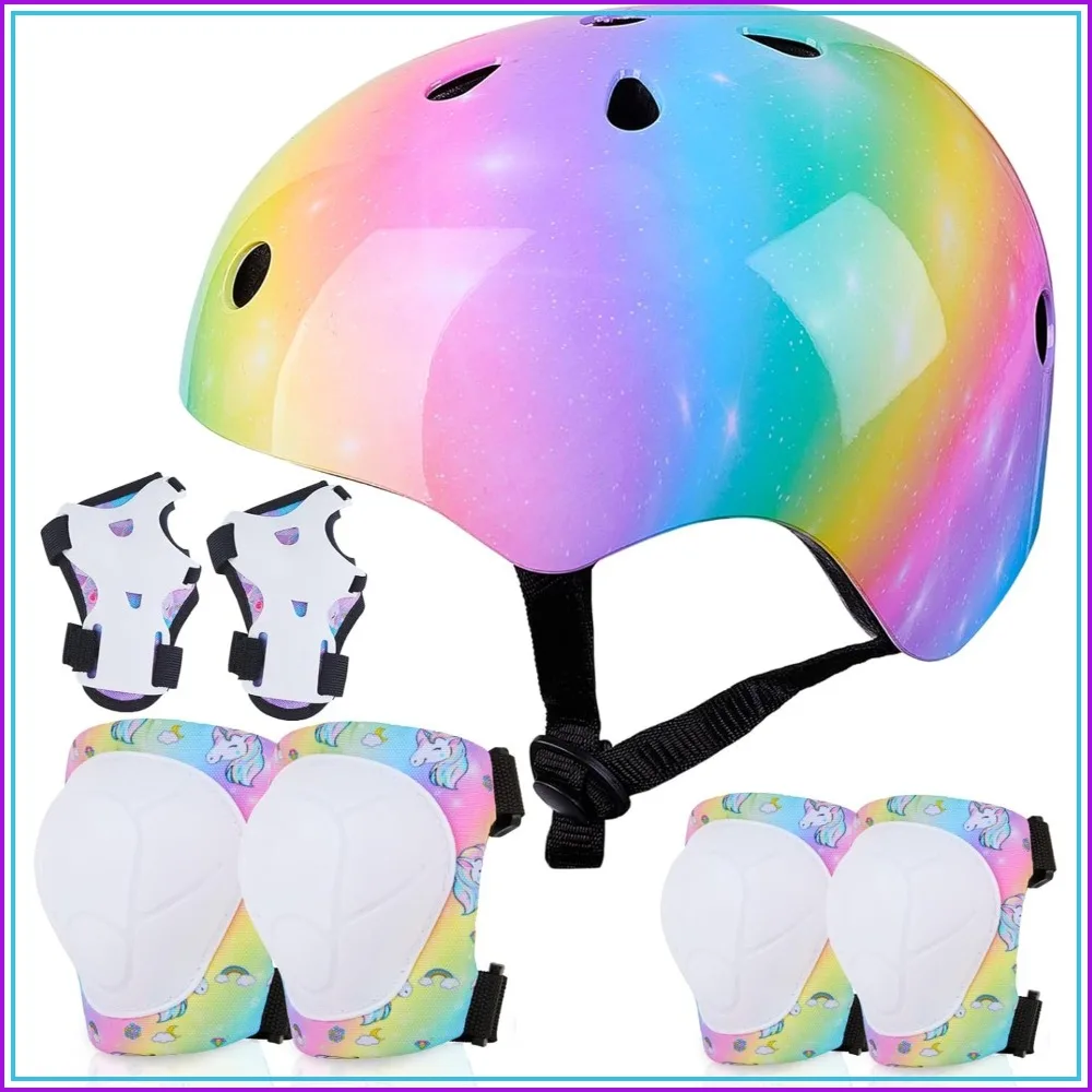 Unicorn Kids Helmet & Pad Set - 7-in-1 Protective Gear for Skateboarding, Scooter, Inline Skating, Adjustable, Ages 3-8
Unicorn Kids Helmet & Pad Set - 7-in-1 Protective Gear for Skateboarding, Scooter, Inline Skating, Adjustable, Ages 3-8