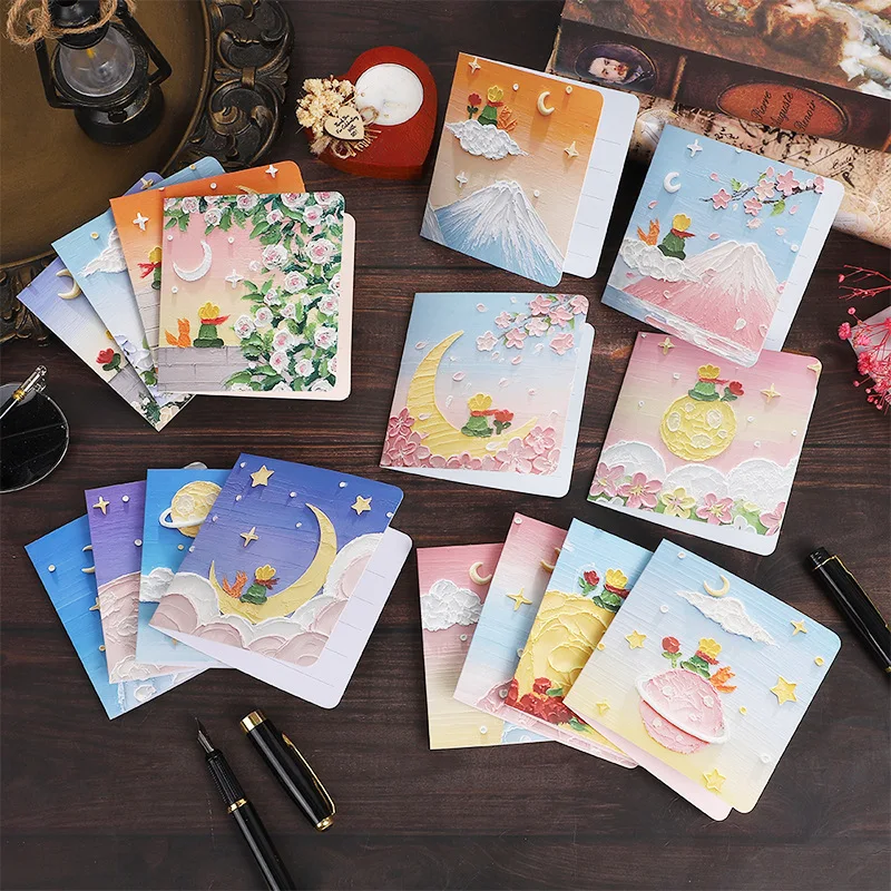 Hand drawn oil painting style Little Prince Rose Folding Blessing Card Thank You Card Student Envelope DIY Gift
Hand drawn oil painting style Little Prince Rose Folding Blessing Card Thank You Card Student Envelope DIY Gift