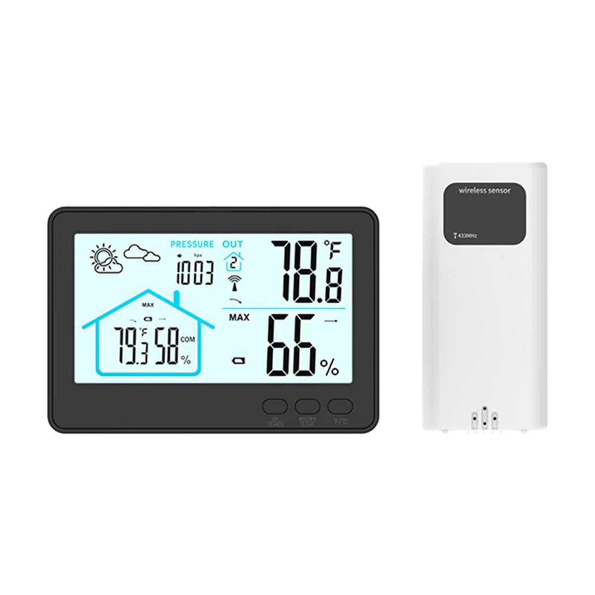A71P Wireless Weather Station Indoor Outdoor Thermometer Hygrometer Home Weather Forecast Clock Weather Stations B
A71P Wireless Weather Station Indoor Outdoor Thermometer Hygrometer Home Weather Forecast Clock Weather Stations B