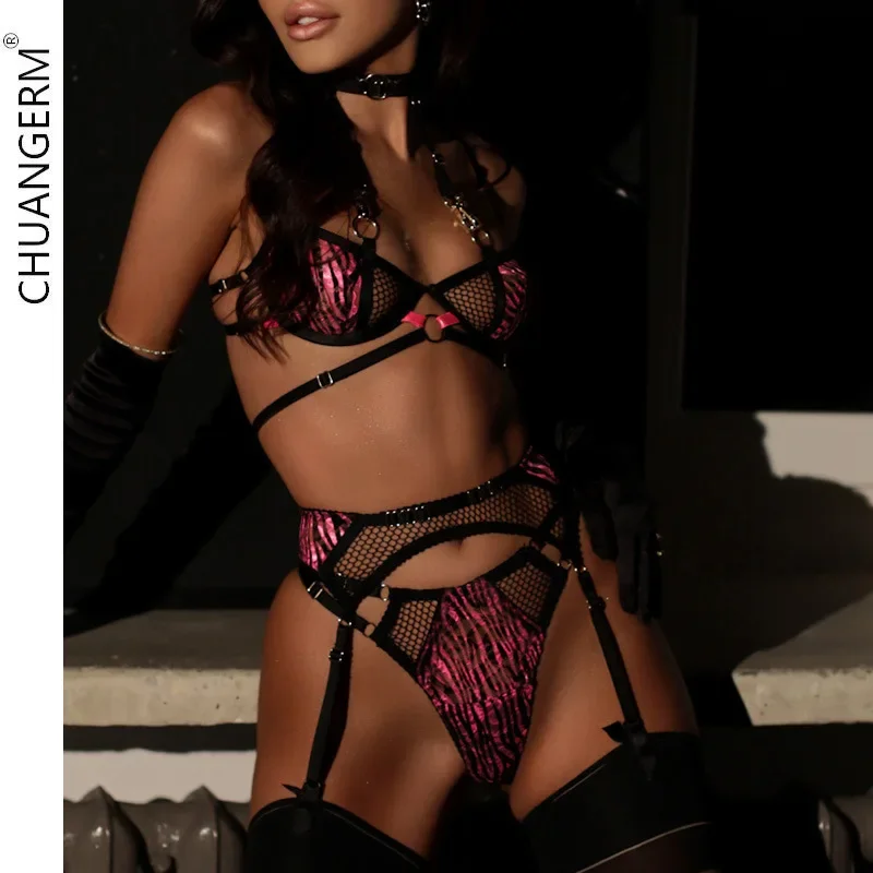 CHUNAGERM Sexy Halter Neck Mesh Leopard Print Lingerie Set Onlyfan Body Suit Sexy Ligeries Women's Underwear Set Female Erotic
CHUNAGERM Sexy Halter Neck Mesh Leopard Print Lingerie Set Onlyfan Body Suit Sexy Ligeries Women's Underwear Set Female Erotic