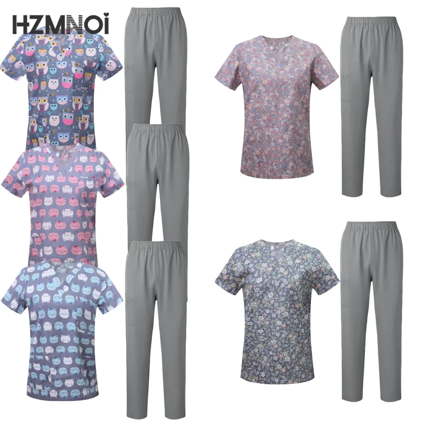 Surgical Uniforms Woman Printing Blouse Pockets Pants Medical Scrub Set Beauty Salon Workwear Clinical Scrubs Top+Pants Spa Suit
Surgical Uniforms Woman Printing Blouse Pockets Pants Medical Scrub Set Beauty Salon Workwear Clinical Scrubs Top+Pants Spa Suit