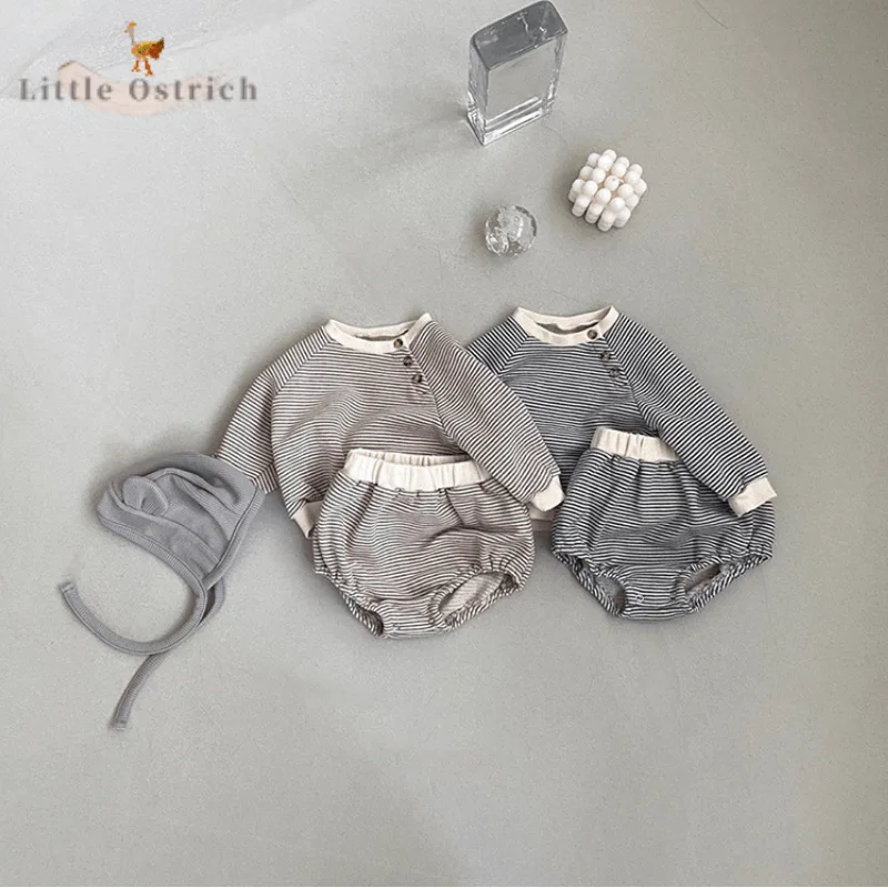 Newborn Baby Girl Boy Cotton Clothes Set T-shirt+Short Child Clothing Suit Long Sleeve Striped Pullover Baby Clothes 3-18M
Newborn Baby Girl Boy Cotton Clothes Set T-shirt+Short Child Clothing Suit Long Sleeve Striped Pullover Baby Clothes 3-18M