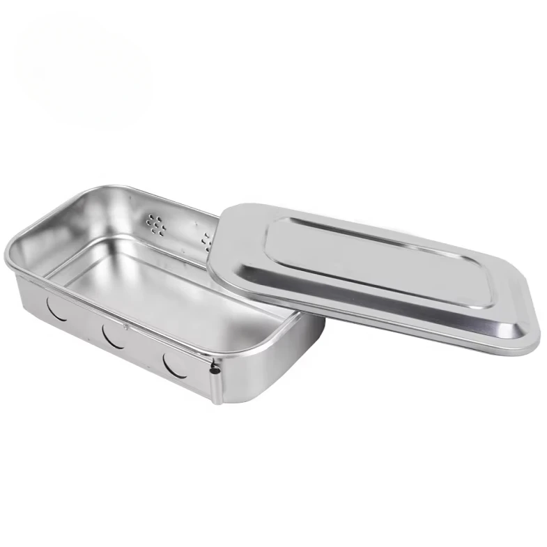 Hotsale 3 Sizes Stainless Steel Storage Box with Hole Dentists Sterilization Tray Container Instruments Tray with Cover
Hotsale 3 Sizes Stainless Steel Storage Box with Hole Dentists Sterilization Tray Container Instruments Tray with Cover