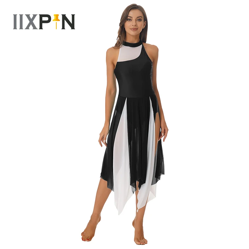 Women Contemporary Lyrical Dance Dress Sleeveless Backless Mesh Ballet Dance Gymnastics Leotard Costume Stage Performance Dress
Women Contemporary Lyrical Dance Dress Sleeveless Backless Mesh Ballet Dance Gymnastics Leotard Costume Stage Performance Dress