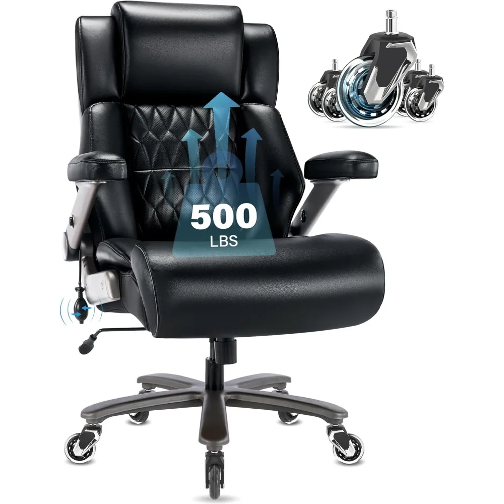 Big and Tall 500lbs Office Chair - Adjustable Lumbar Support 3D Flip Arms Heavy Duty Metal Base&Wheels, High Back Large Executiv
Big and Tall 500lbs Office Chair - Adjustable Lumbar Support 3D Flip Arms Heavy Duty Metal Base&Wheels, High Back Large Executiv