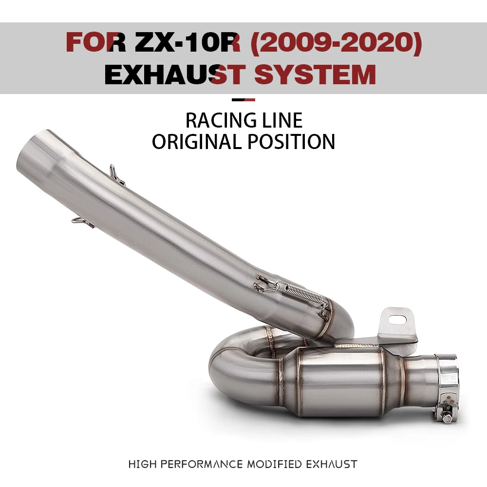 Motorcycle Exhaust Escape Middle Link Pipe Moto Muffler Stainless steel 51MM Slip On For ZX-10R ZX10R 2009 - 2020
Motorcycle Exhaust Escape Middle Link Pipe Moto Muffler Stainless steel 51MM Slip On For ZX-10R ZX10R 2009 - 2020