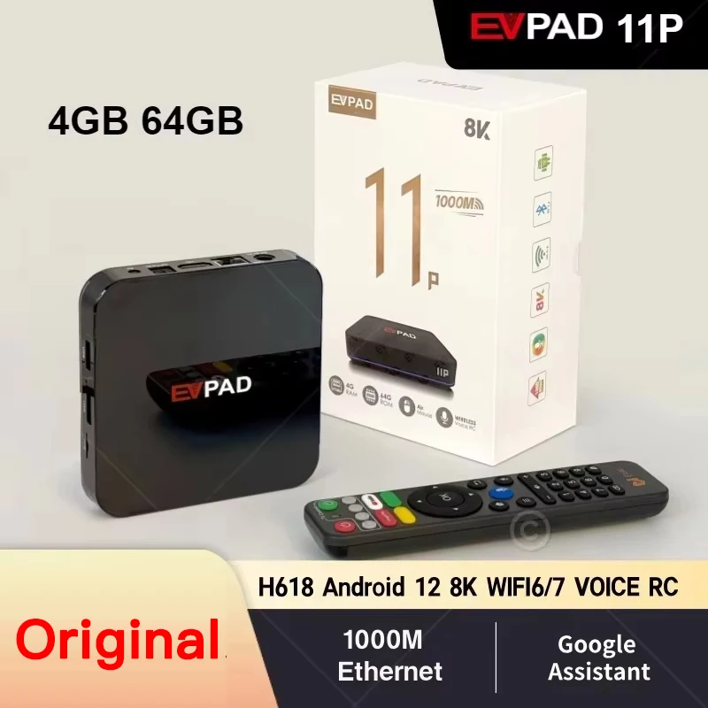 Evpad 11P Smart TV Box Allwinner H618 Android 12 8K Set Top Box Voice RC 4 ГБ 64 ГБ WIFI6 BT5.2 1000M RJ45 Медиаплеер Стабильная коробка
Evpad 11P Smart TV Box Allwinner H618 Android 12 8K Set Top Box Voice RC 4 ГБ 64 ГБ WIFI6 BT5.2 1000M RJ45 Медиаплеер Стабильная коробка
