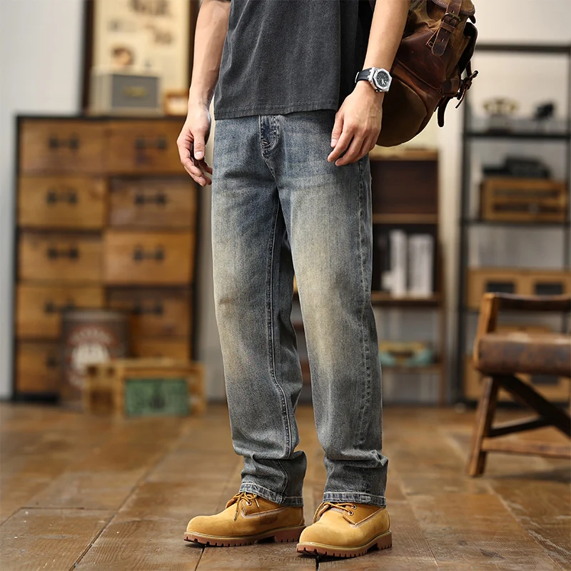 European and American retro spring/summer new loose straight leg high street elastic denim pants wide leg jeans
European and American retro spring/summer new loose straight leg high street elastic denim pants wide leg jeans