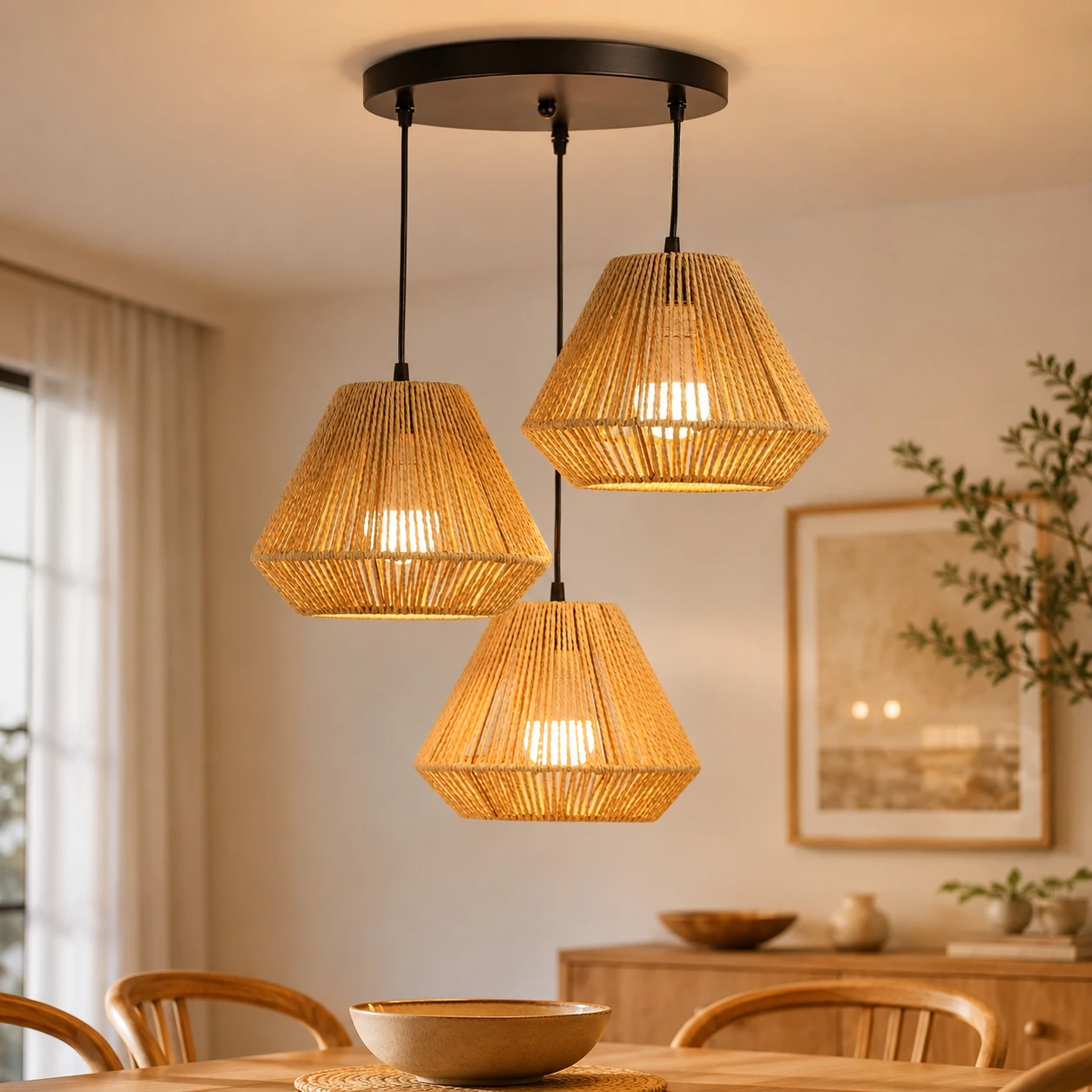 JOYINLED Vintage Style Hemp Rope Ceiling Lamp Handmade Pendant Light Suspension Lamp Retro Creative E27 Chandelier
JOYINLED Vintage Style Hemp Rope Ceiling Lamp Handmade Pendant Light Suspension Lamp Retro Creative E27 Chandelier