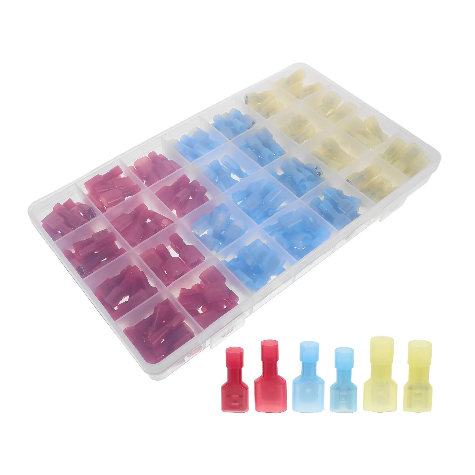 200Pcs Nylon Insulated Wire Connectors Spade Terminal Kit Male Female Crimp Terminals for Car Electrical Household Industrial
200Pcs Nylon Insulated Wire Connectors Spade Terminal Kit Male Female Crimp Terminals for Car Electrical Household Industrial